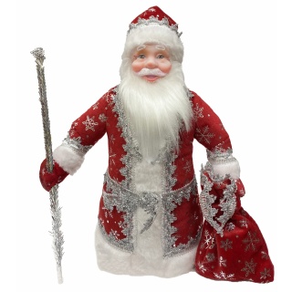Дед Мороз под елку 40 см КРАСНЫЙ в упаковке 