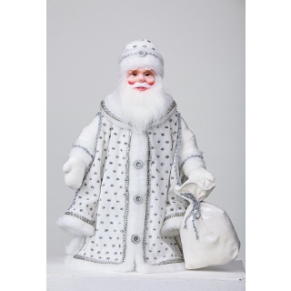Игрушка - кукла мягконабивная "Дед Мороз Царский Белый", 50 см в упаковке 