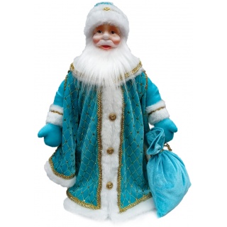 Игрушка - кукла мягконабивная "Дед Мороз Царский Бирюзовый", 50 см в упаковке 