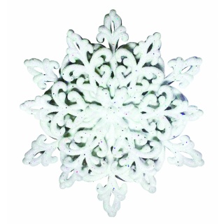 Елочное украшение "Снежинка кристалл объемная" в ассортименте, 120*40мм
