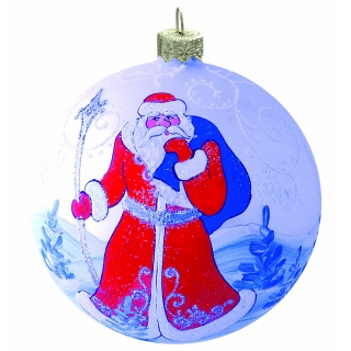 Шар "Дед Мороз хрустальный", Ø 100 мм., в подарочной упаковке