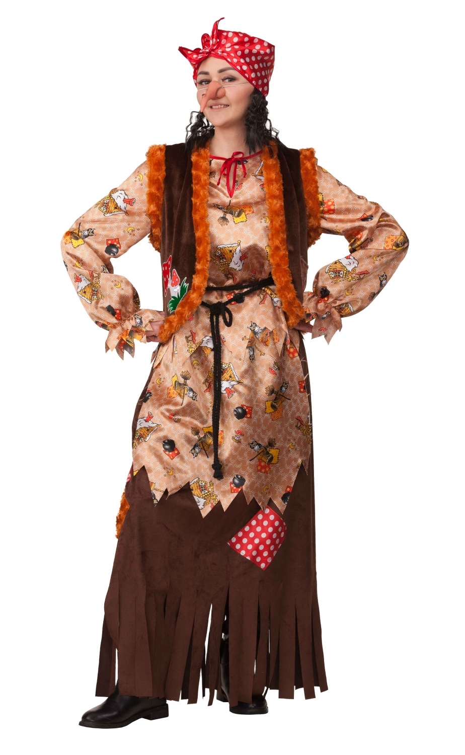 Купить детский костюм Баба Яга для девочки Арт Коломбина